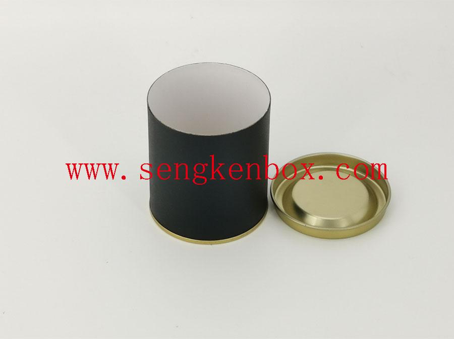 Paper Tube With Inserted Metal Lid Paper Tube With Inserted Metal Lid