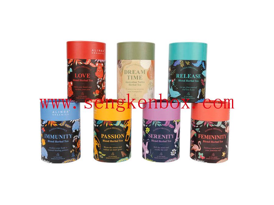 Tea Cylinder Edge Paper Tube Packaging Tea Cylinder Edge Paper Tube Packaging