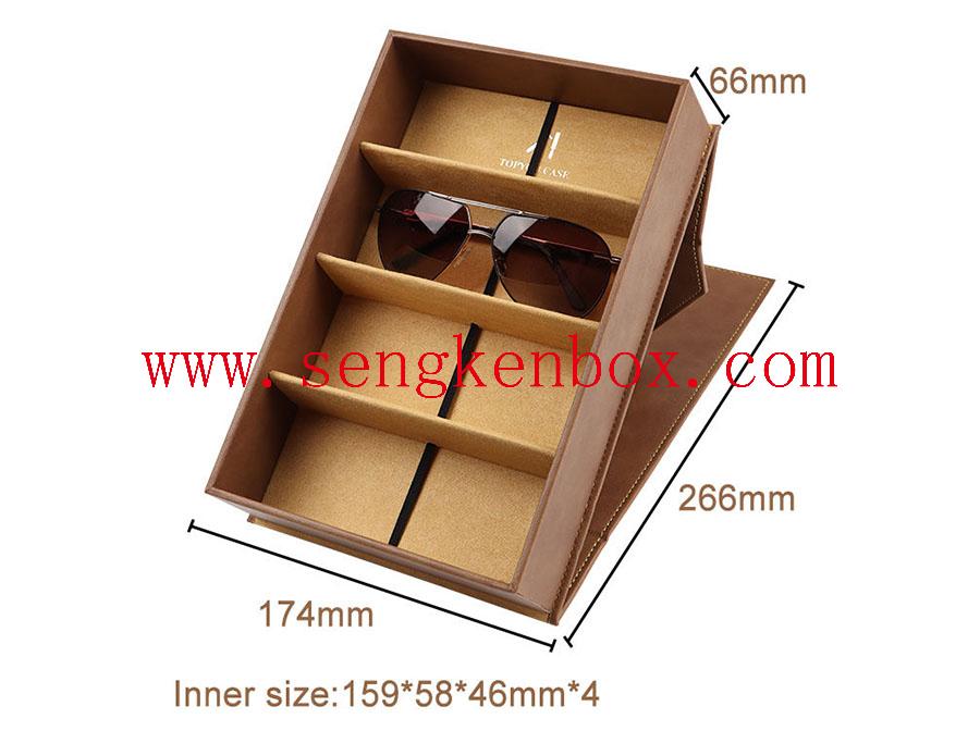 4 Slot Sunglass Leather Box 4 Slot Sunglass Leather Box