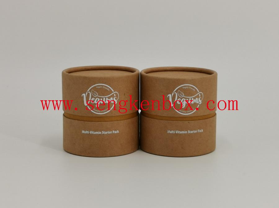 Vitamin Packaging Paper Canister Vitamin Packaging Paper Canister