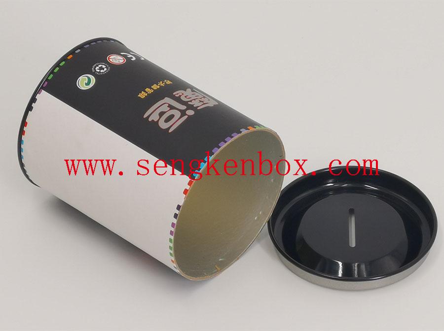 Paper Canister with Metal Lid Paper Canister with Metal Lid