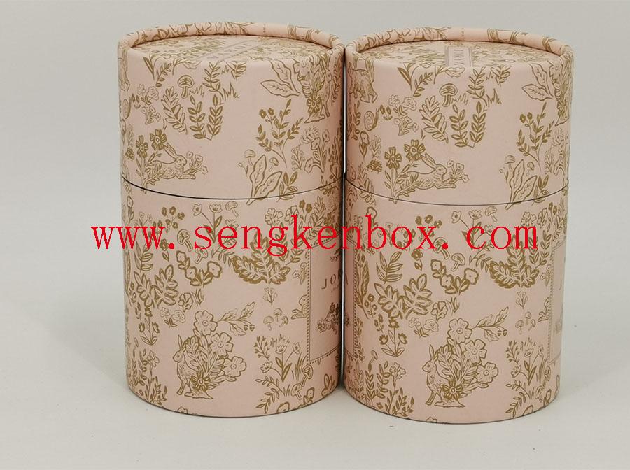 Gold Foundation Pattern Socks Paper Tube Packaging Gold Foundation Pattern Socks Paper Tube Packaging