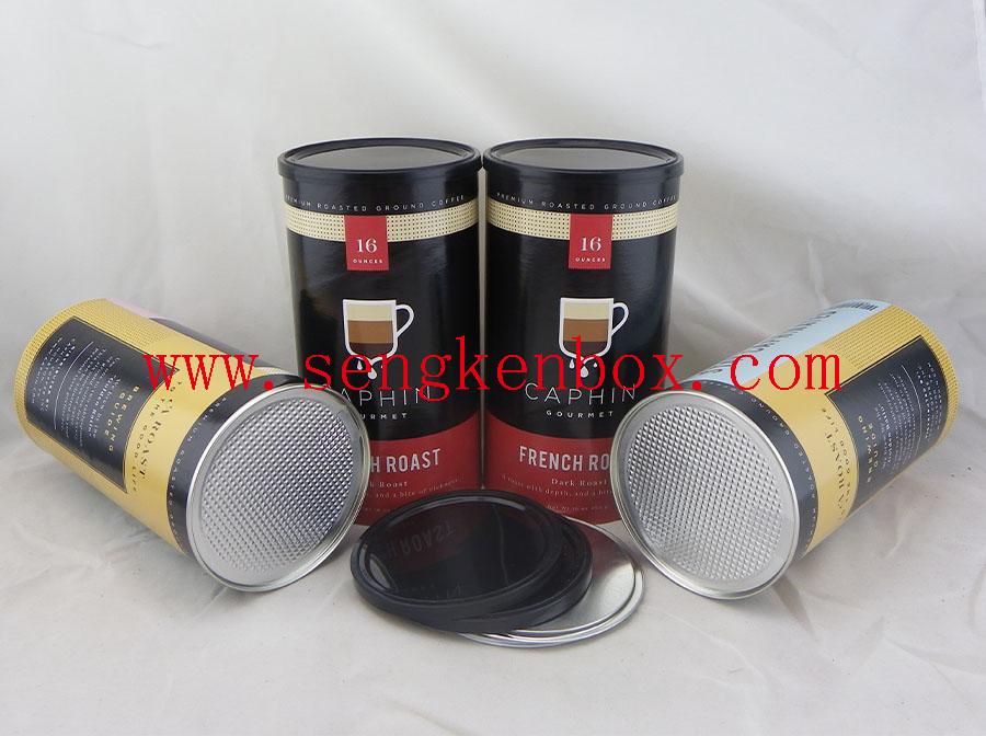 French Roast Coffee Packaging Paper Cans