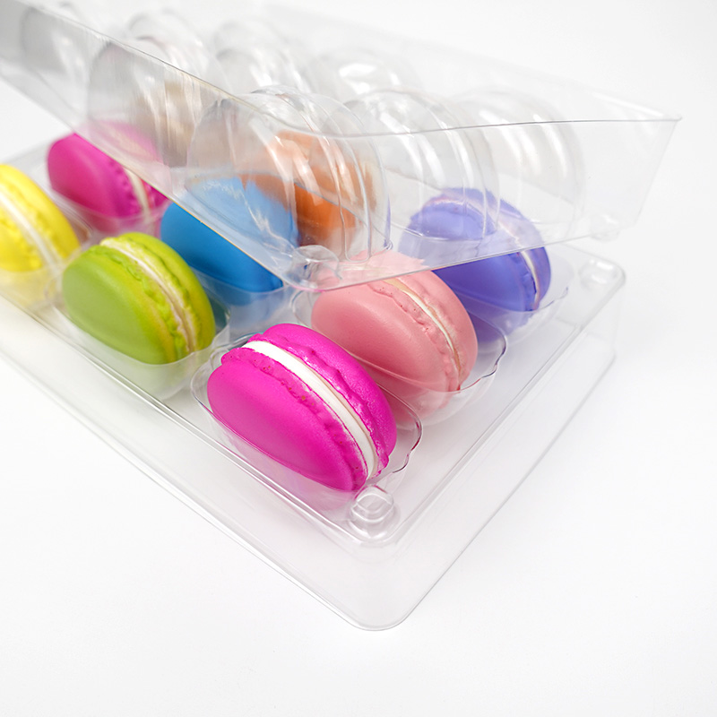 9 macarons clear blister tray