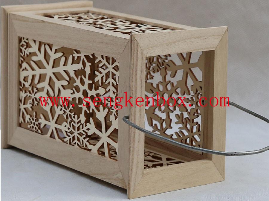 Snowflake Hollow Wooden Box Snowflake Hollow Wooden Box