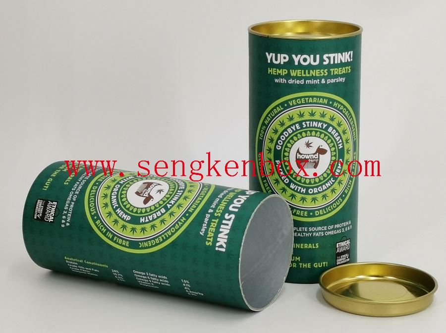 Rolled Edge Veterinary Drug Packaging Paper Cans with Metal Lid Rolled Edge Veterinary Drug Packaging Paper Cans with Metal Lid