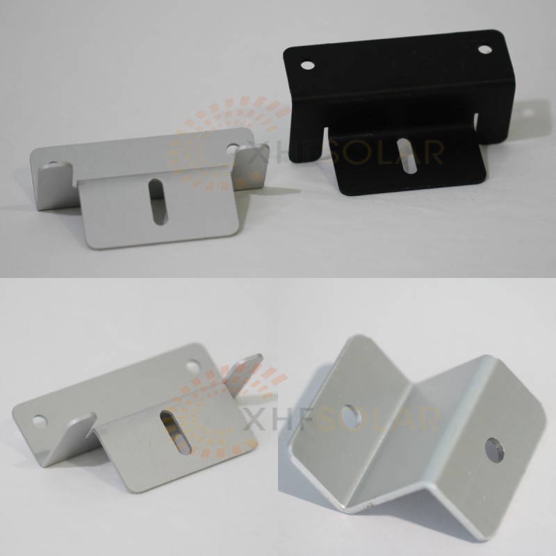 Black Anodized Solar Mounting Z Brackets