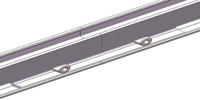 Insert splice into rail and lock the bolt tightly 