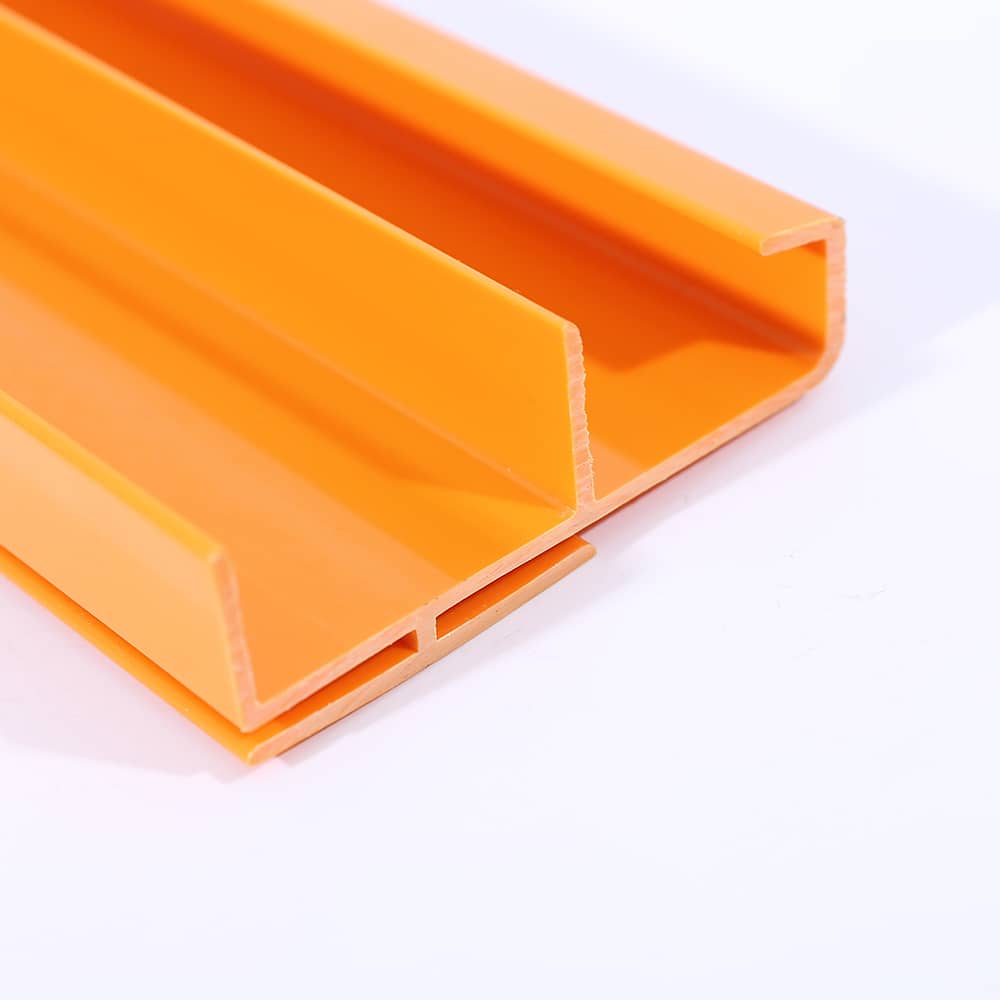 Yellow PVC Double U-Shaped Profile