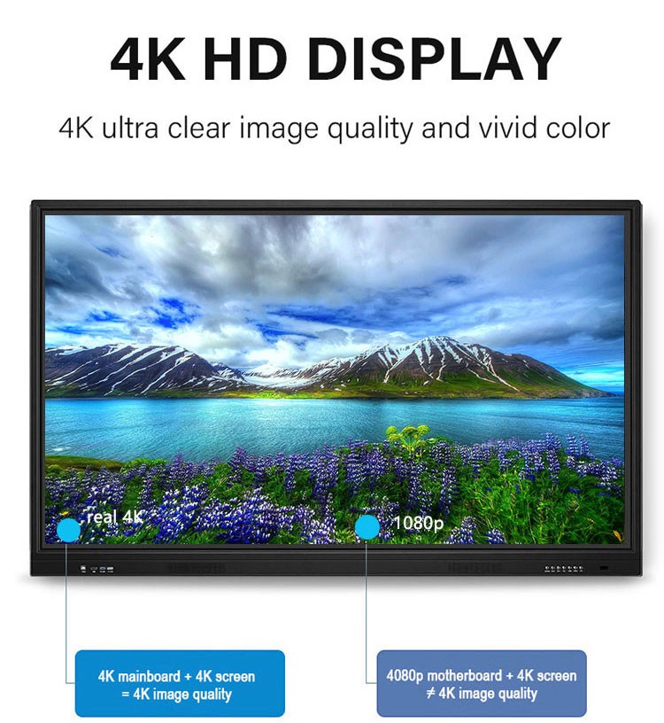 4K interactive flat panel cost