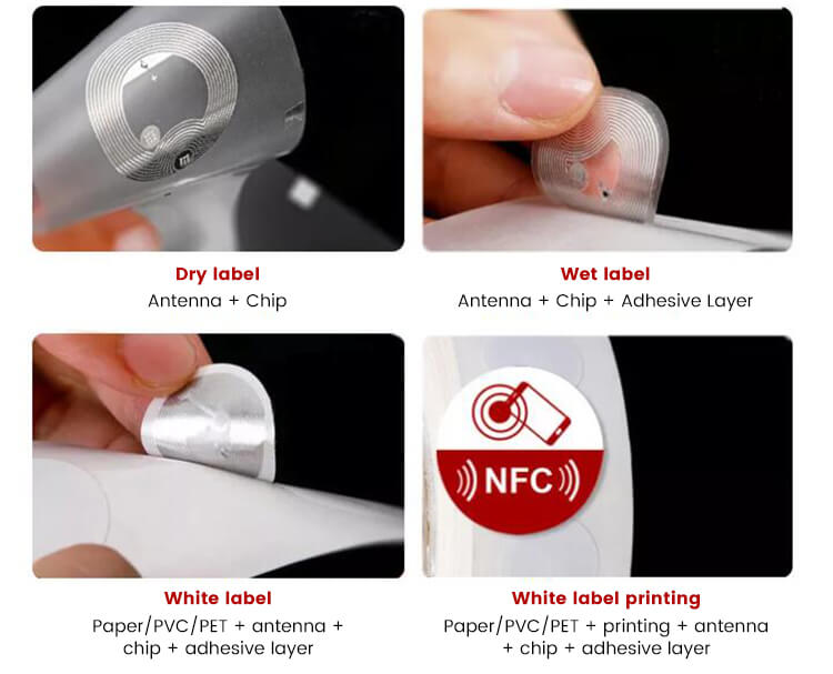 13.56Mhz NFC Label For library management 