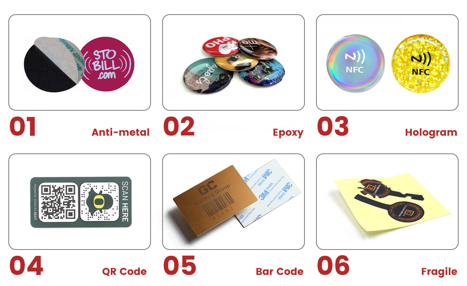 On-metal NTAG215 NFC Sticker Tag