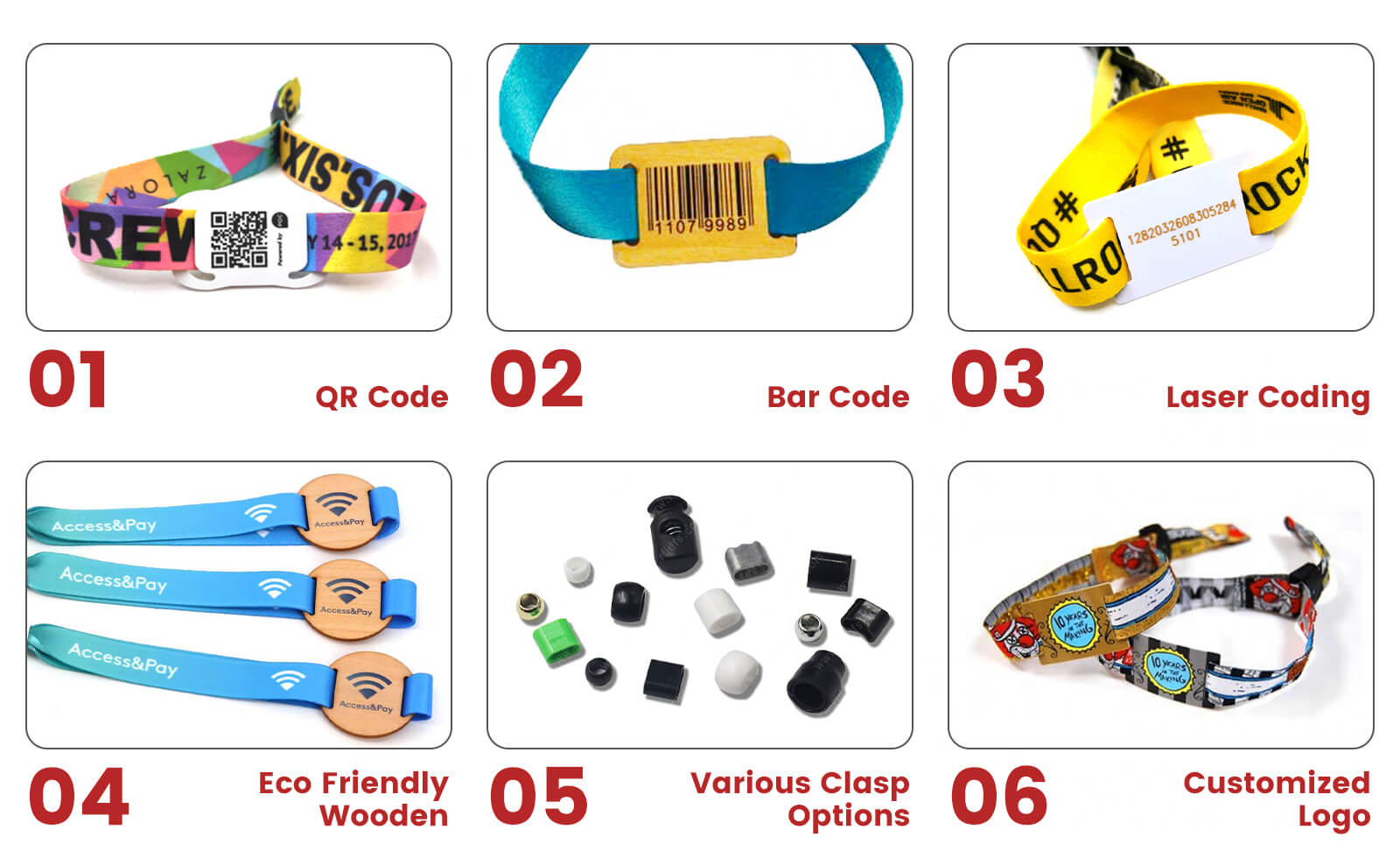 Wholesale NFC NTAG215 Woven Wristband