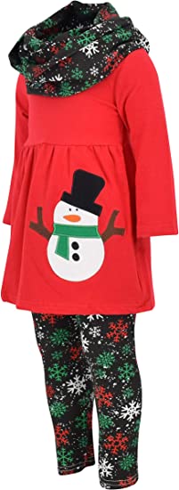 Christmas dress and legging with scarf Christmas dress and legging with scarf