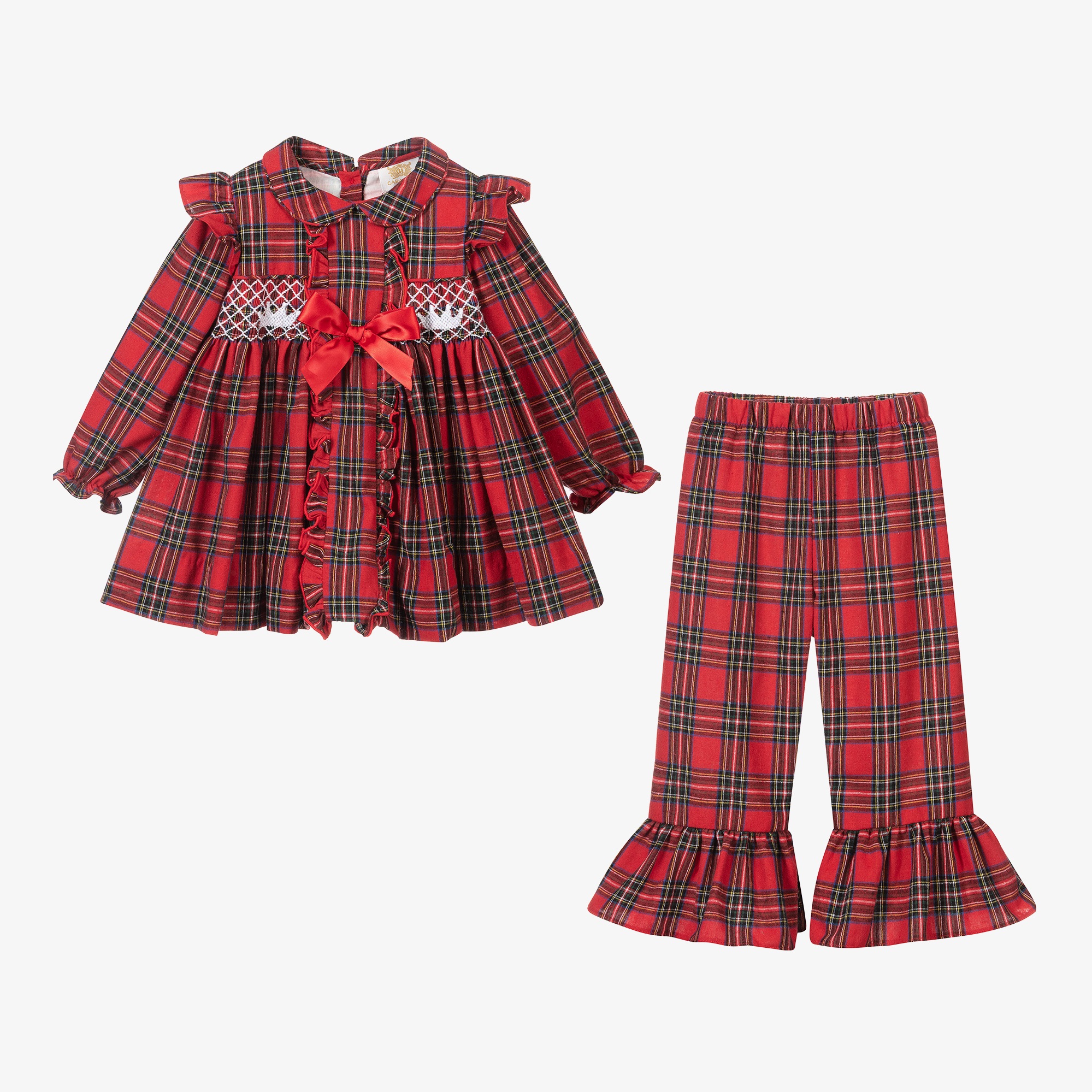 girls Christmas clothes set