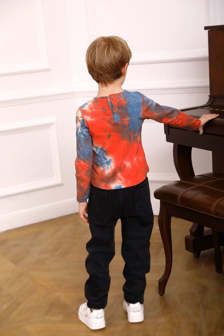 boys long sleeve tie dye tshirt