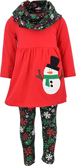 Christmas dress and legging with scarf Christmas dress and legging with scarf