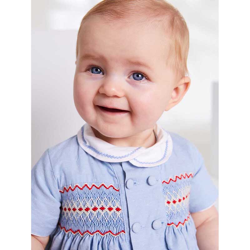 Baby smocked romper