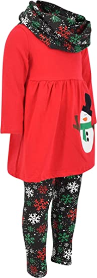 Christmas dress and legging with scarf Christmas dress and legging with scarf