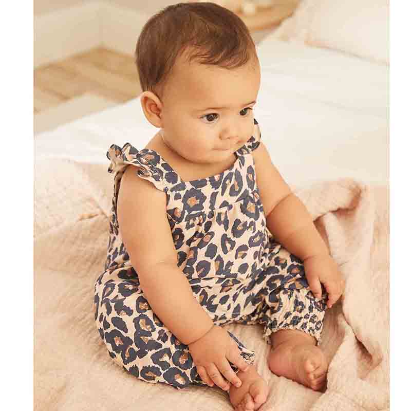 leopard printed baby rompers