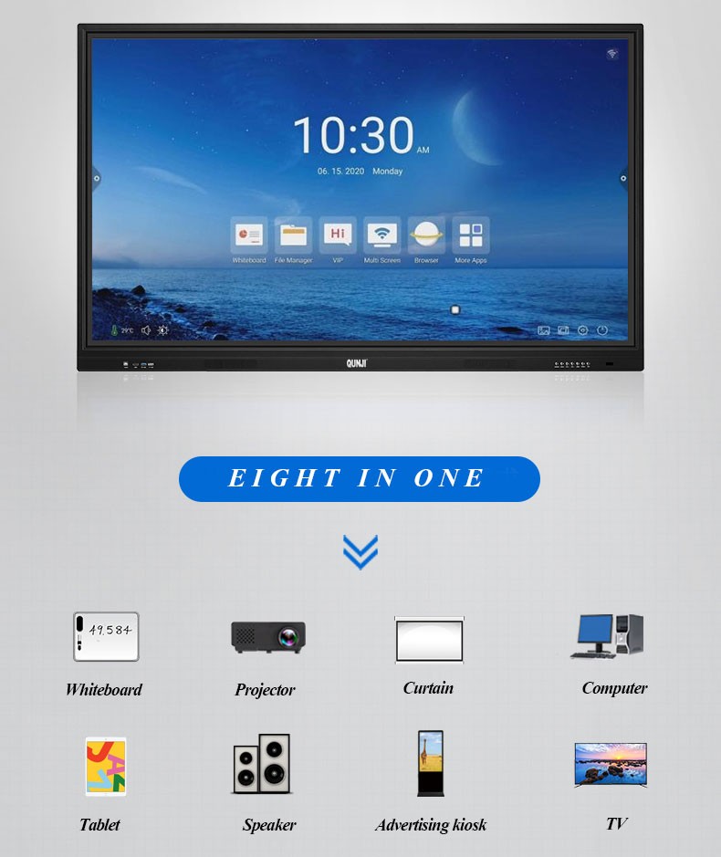 75 inch smart interactive whiteboard