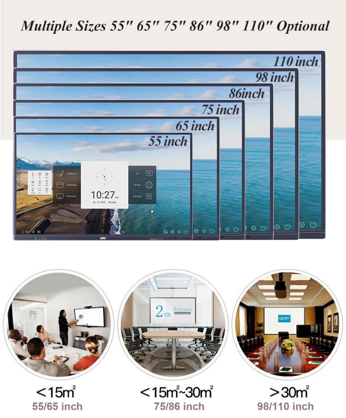 Affortable interactive board price size