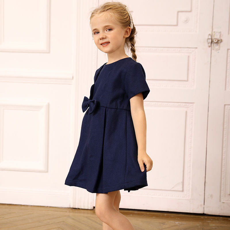 short sleeve girls winter dress