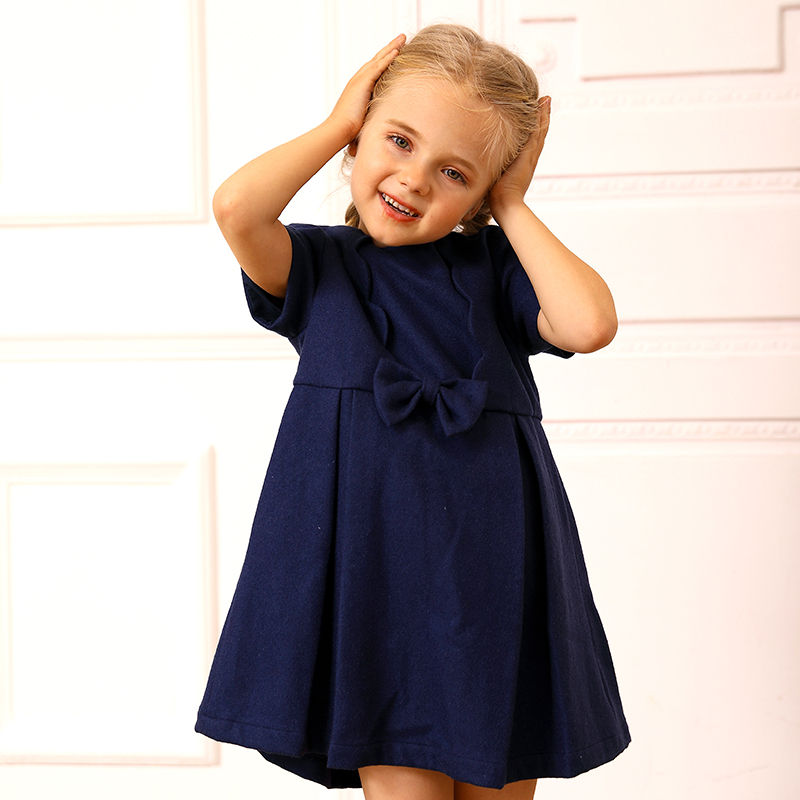 short sleeve girls winter dress