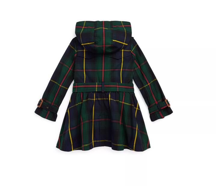 Green Plaid Girls Coat Green Plaid Girls Coat