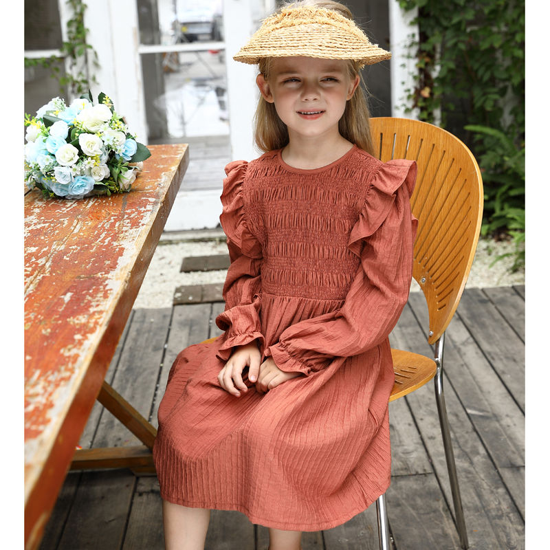 girls coral summer dress