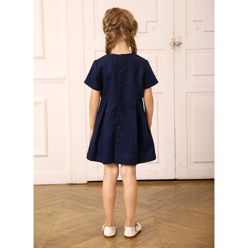 short sleeve girls winter dress