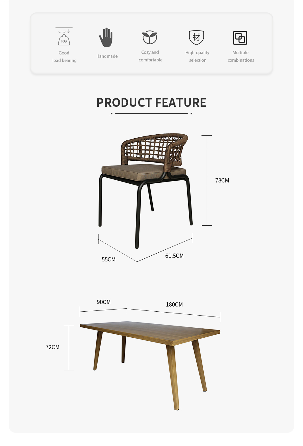 Outdoor Rustic Dining Set