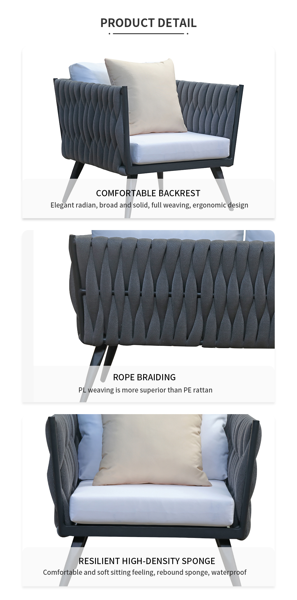 Outdoor Aluminum Sofa Set