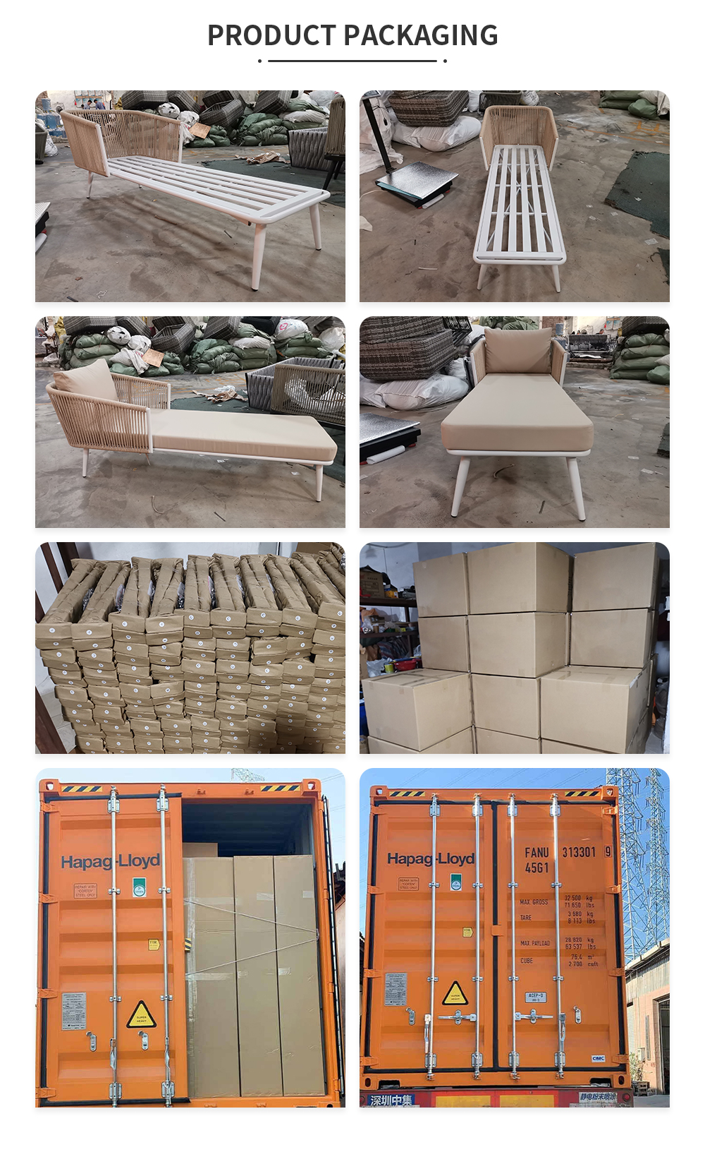 Outdoor Furniture Sun Daybed Sofa