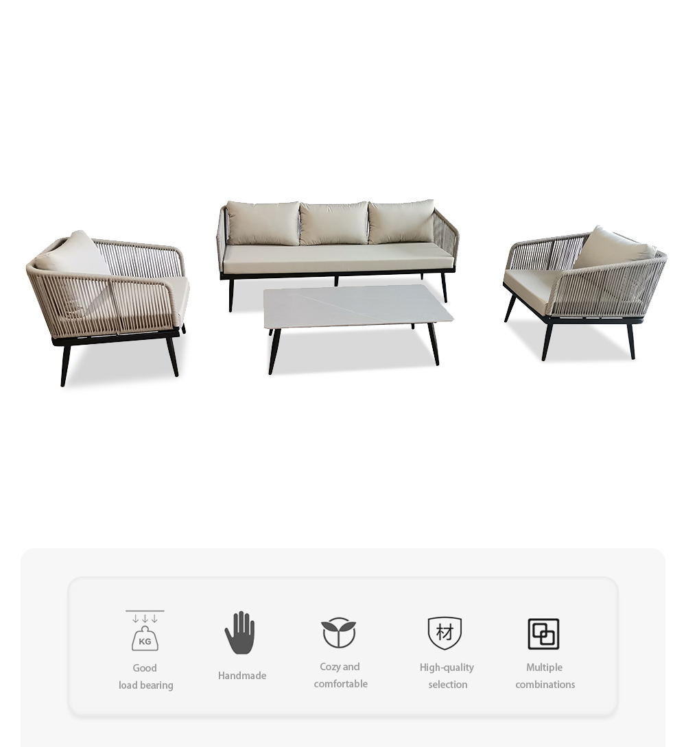 Garden Sofa Table Set