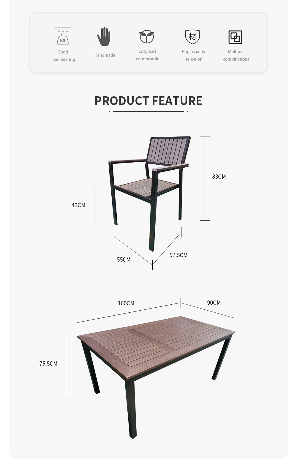 outdoor dining chair set