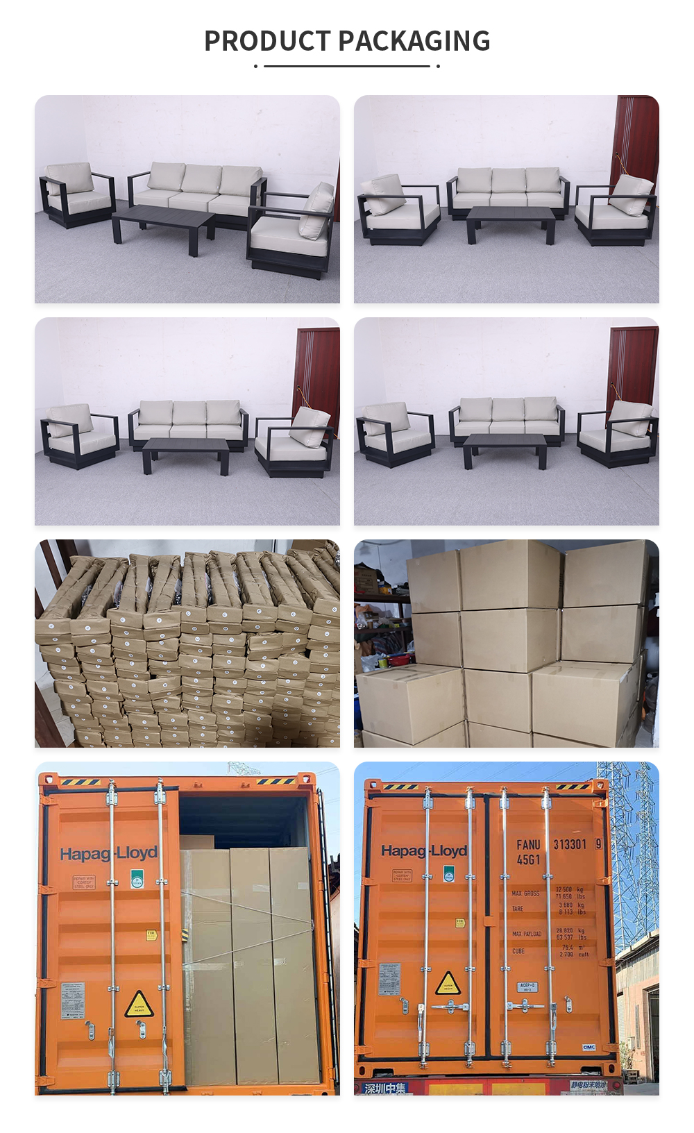 aluminum sofa set