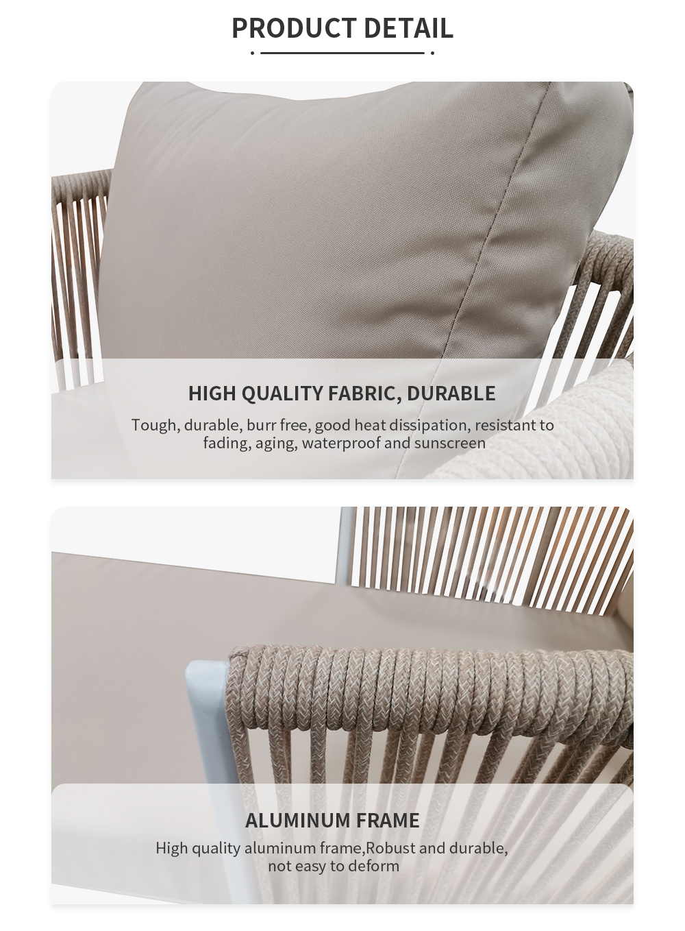 Outdoor waterproof sun loungers