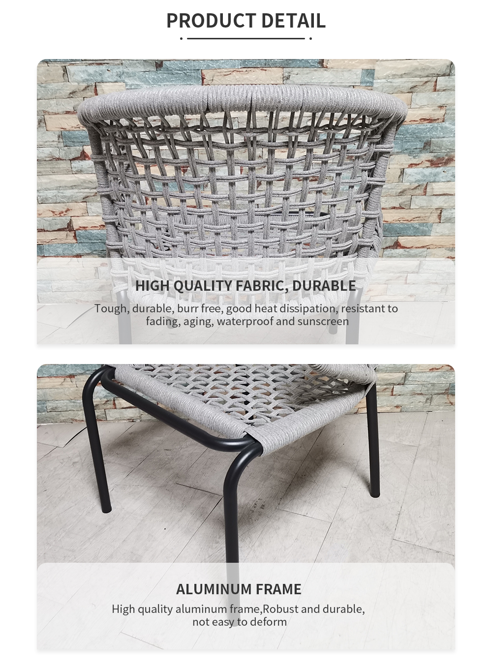 Outdoor Aluminum Dining Chair
