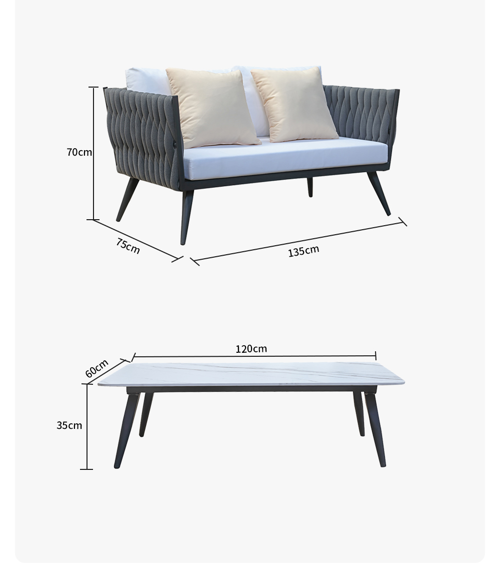 Aluminum Outdoor Sofa Set