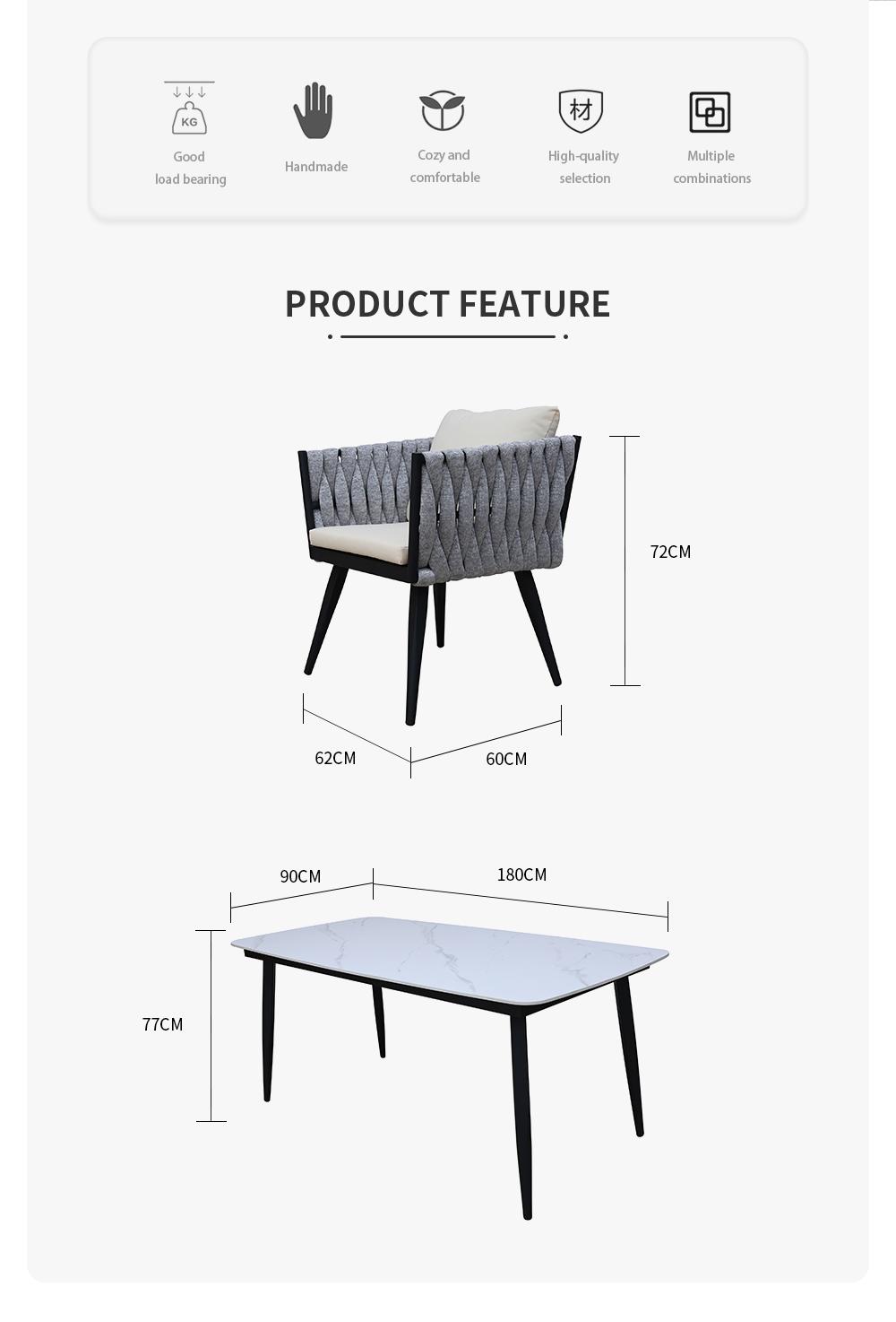Outdoor Aluminium Dining Set