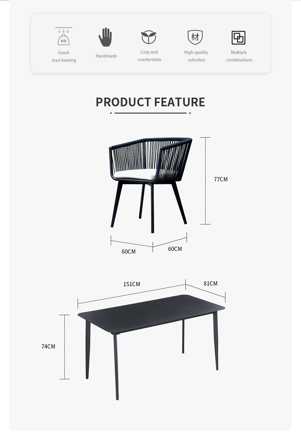 Modern Patio Dining Set