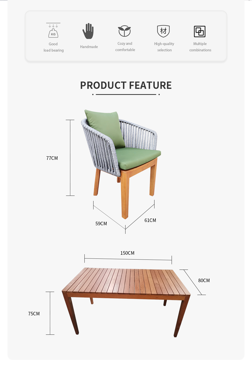 Colourful Garden Dining Set