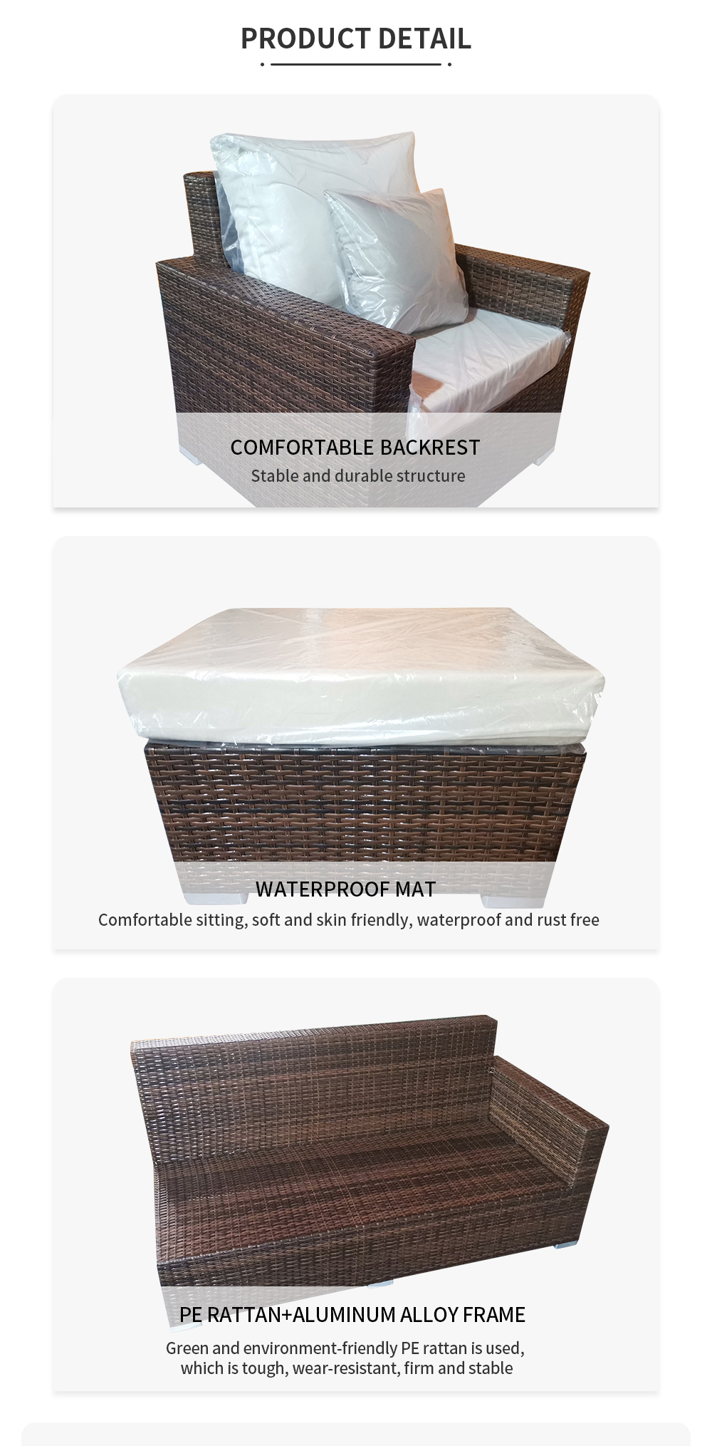PE rattan sofa