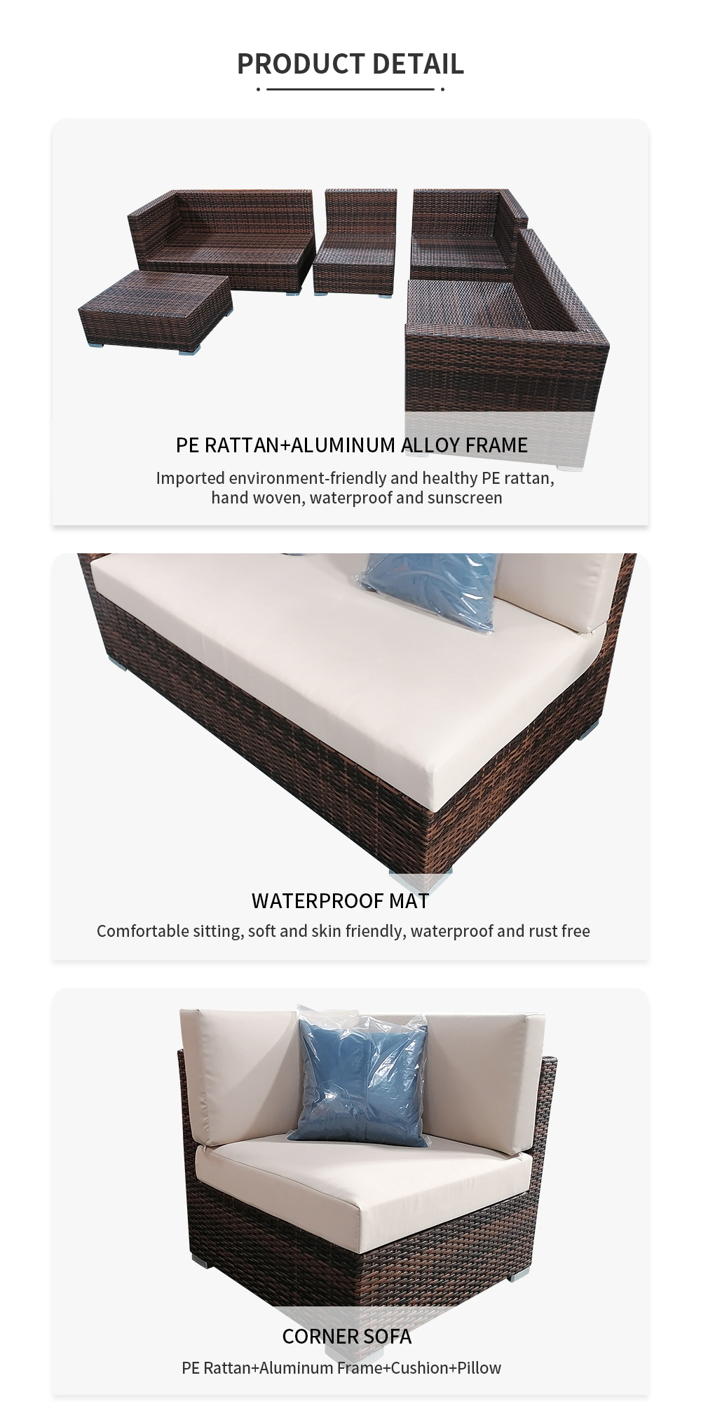 outdoor rattan furniture sofa