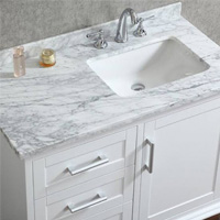 White Bathroom Vanity with Sink