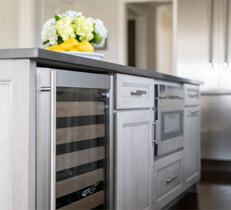 cabinet with built in microwave