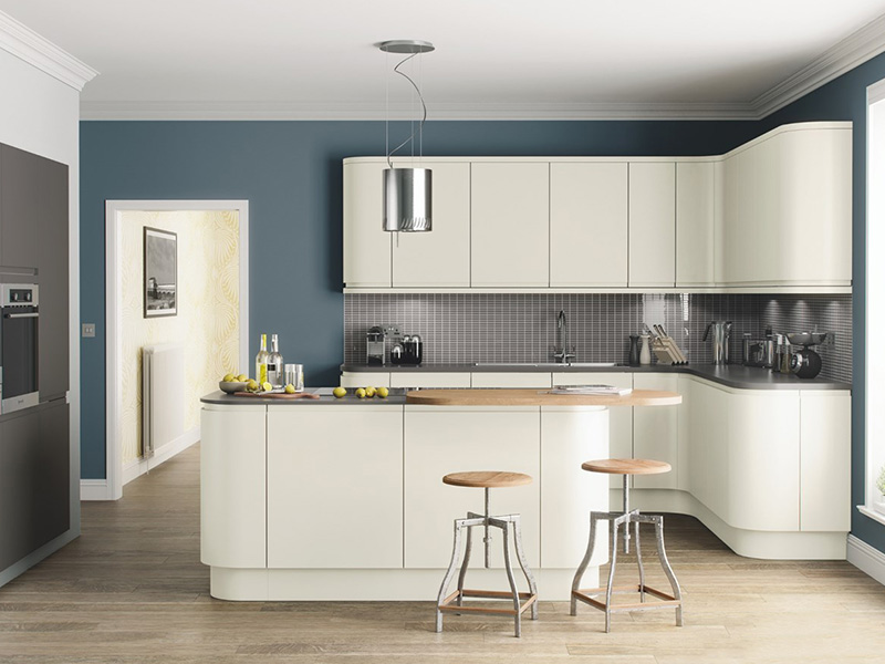white modern simple design kitchen cabinet