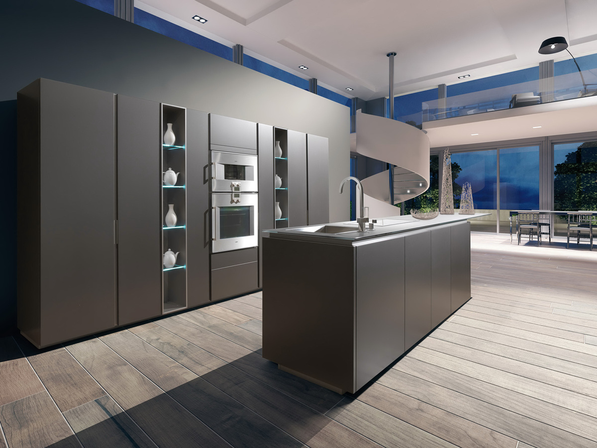 Grey Kitchen Cabinet