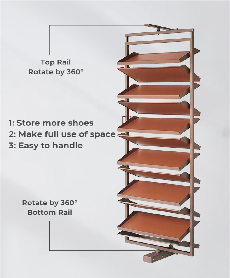 Rotating shoe rack